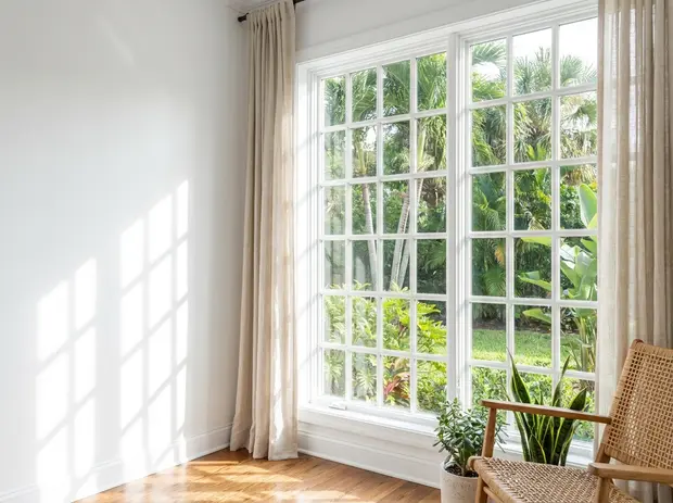 Example of a French glass window